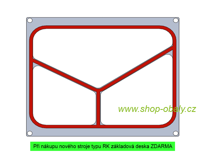 Základová deska na RK; AG02E pro 3-dílnou misku 227x178mm