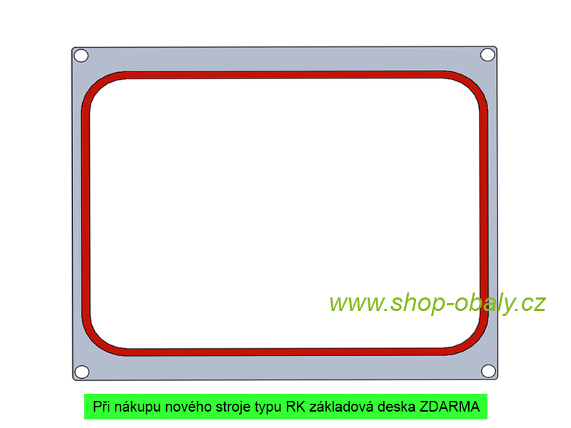 Základová deska na RK; AG02E pro 1-dílnou misku 227x178mm