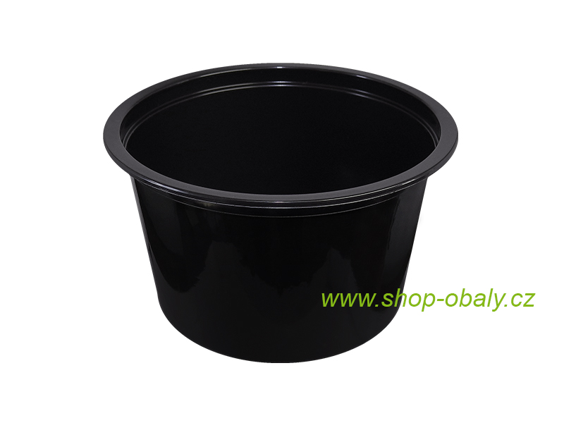 Kelímek PP 450ml,  průměr 115mm,  D-8117C černý zatavovací nebo s víčkem