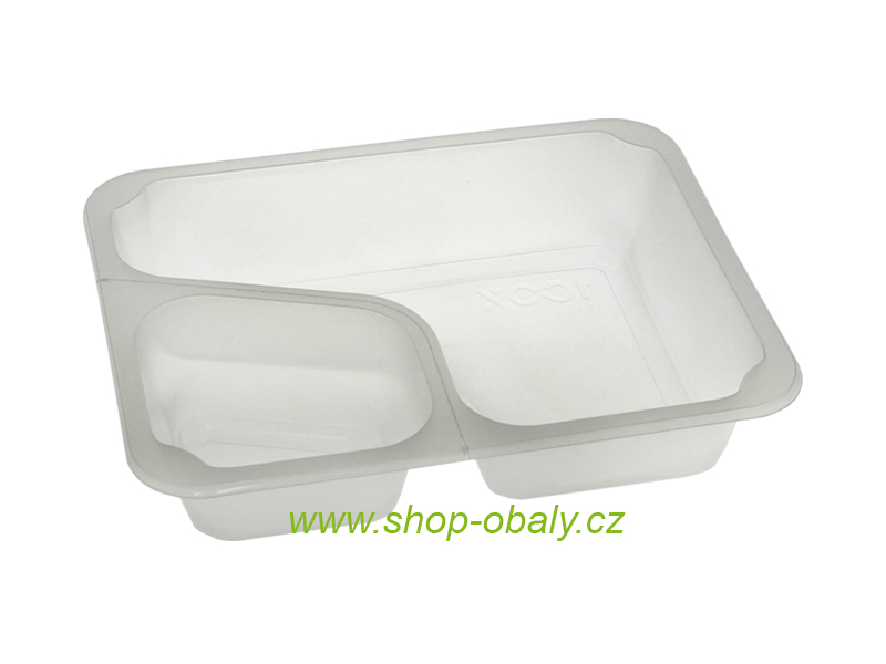 Miska zatavovací PP 227x178x50mm 2-dílná s odtrhem transparentní