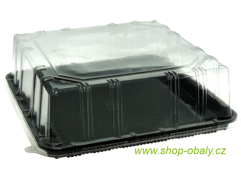 2626DXN02 Víko rPET 275x275x60mm na tác čtverec 2626DXN30,  transparentní