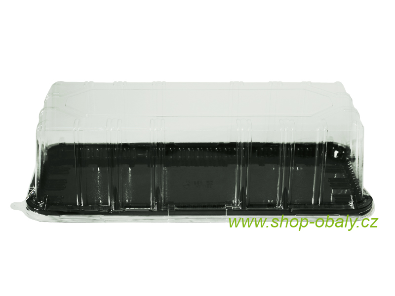 3210DX03D2 Víko rPET 340x125x85mm na tác 3210DX30,  transparentní
