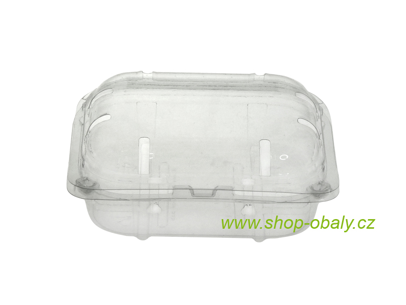 Miska 250g rPET 124x94x53mm F-250/CL53 s integrovaným víčkem
