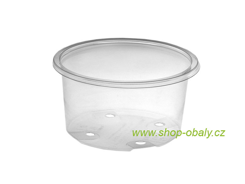 Kelímek rPET 122x122x68mm 580ml BUQ68,  dno 4 otvory
