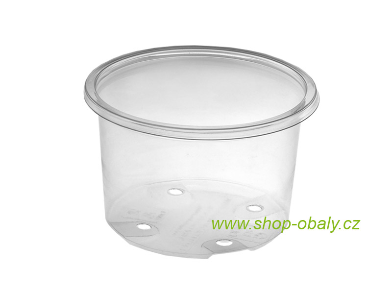 Kelímek rPET 122x122x83mm 690ml BUQ83,  dno 4 otvory
