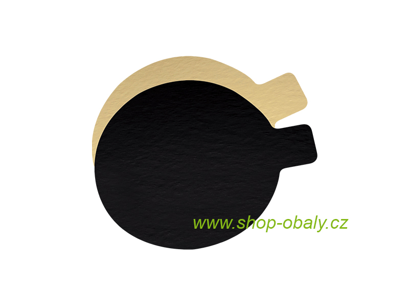 Podložka pod dort,  zákusek 8cm zlato-černá