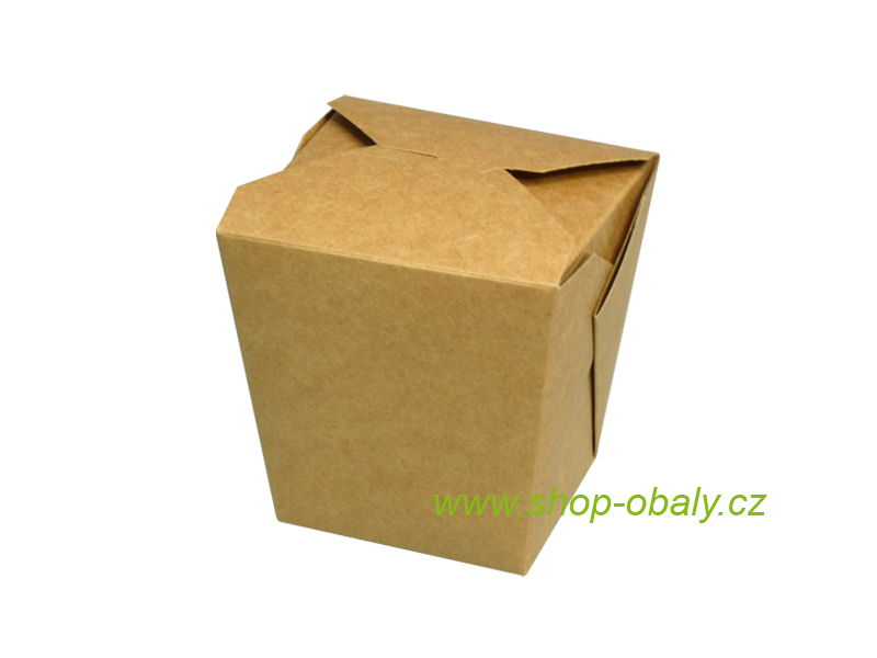 Box na nudle hranatý 26oz 750ml kraft hnědý