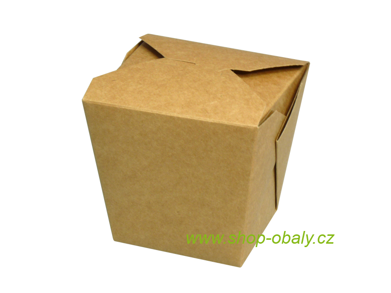 Box na nudle hranatý 32oz 900ml kraft hnědý