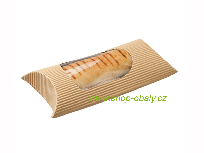 Wrap s oknem 227/183x114x44mm hnědý termo