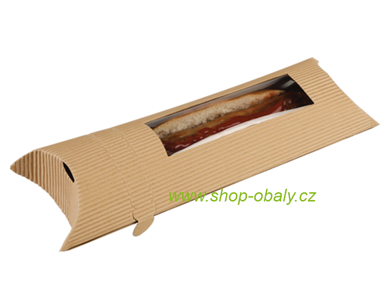 Wrap s oknem 285/230x110x55mm hnědý termo