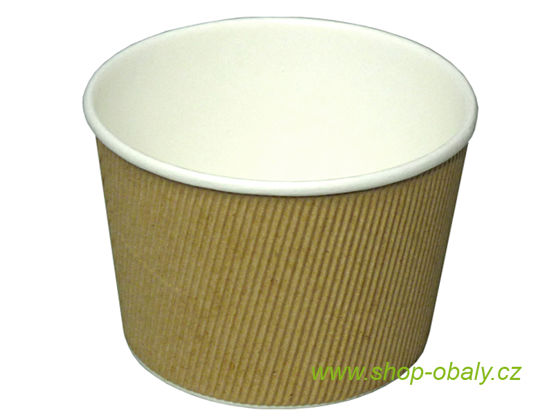 Miska papírová na polévku 950ml,  136mm WRAP natural hnědý