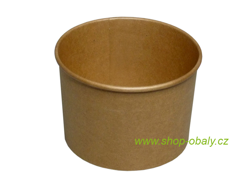 Miska papírová na polévku 500-550ml,  110mm kraft hnědá