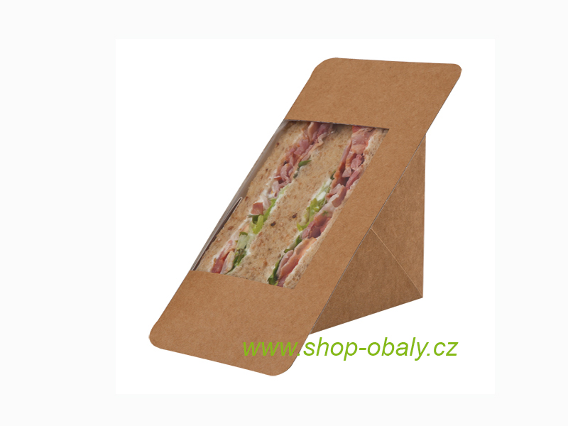 Sendvič box 119x77/65x119mm zatavovací ST23 kraft