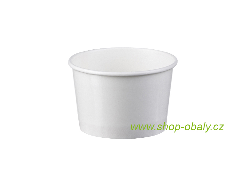 Kelímek papírový na zmrzlinu 120ml,  75mm bílý