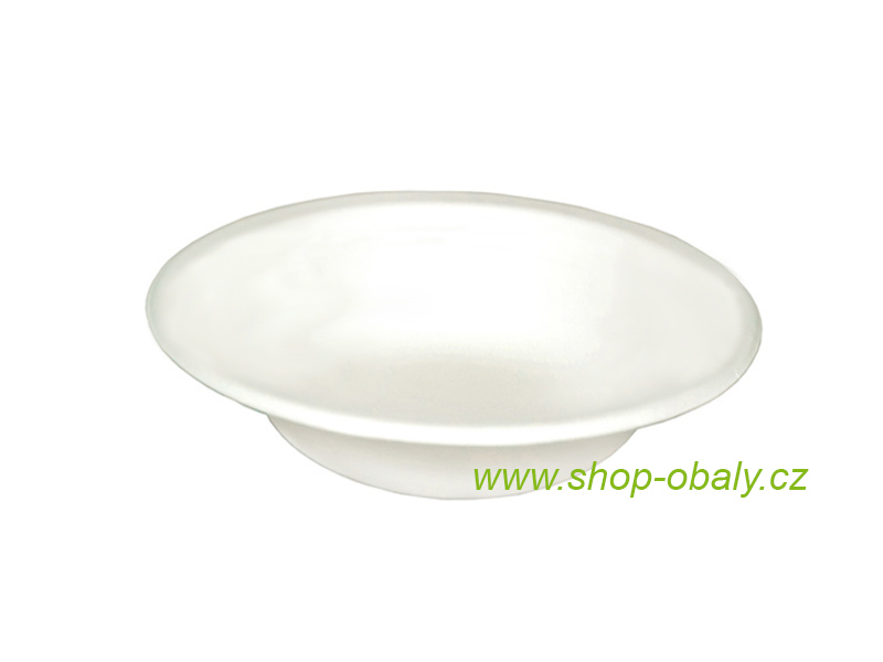 Miska BIO polévková 500/650ml kulatá z cukrové třtiny bílá