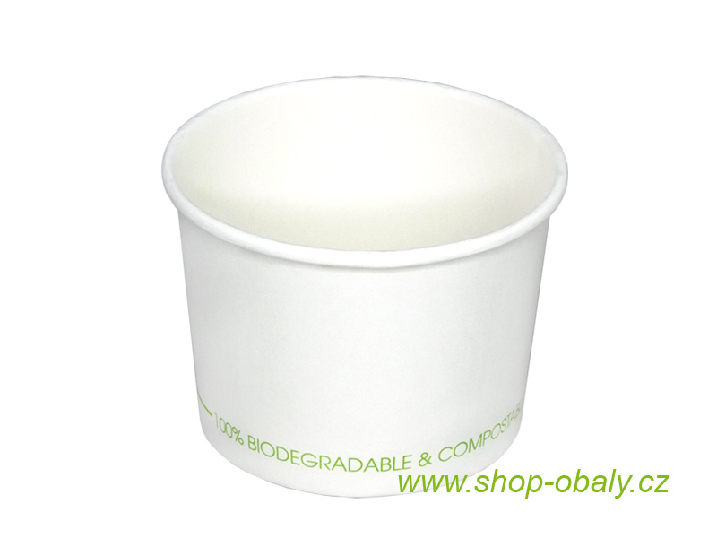 Miska papírová na polévku BIO 16oz 450ml,  115mm 100% kompostovatelná