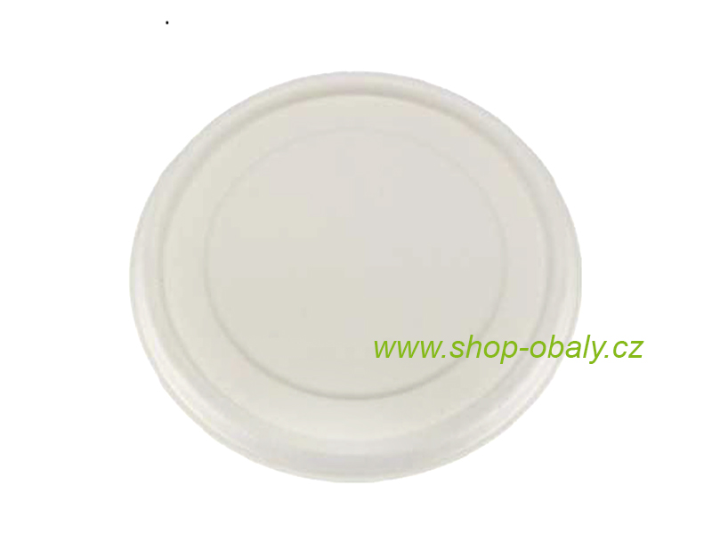 Víčko na kelímek na polévku BIO 450ml,  114mm z cukrové třtiny bílý