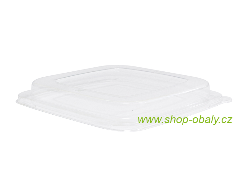 Víčko PET na misky BIO 180x180mm 24-40oz transparentní