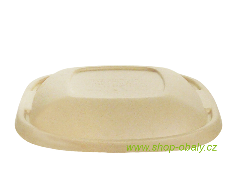 Víčko BIO na misky čtvercové 215x215mm natural 100% kompostovatelné