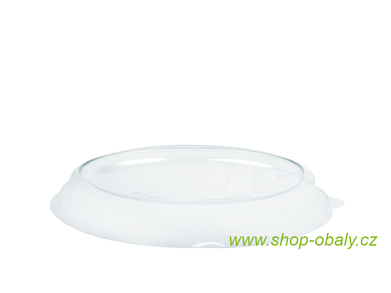 Víčko rPET na misku kulatou BIO 600ml,  154mm transparentní
