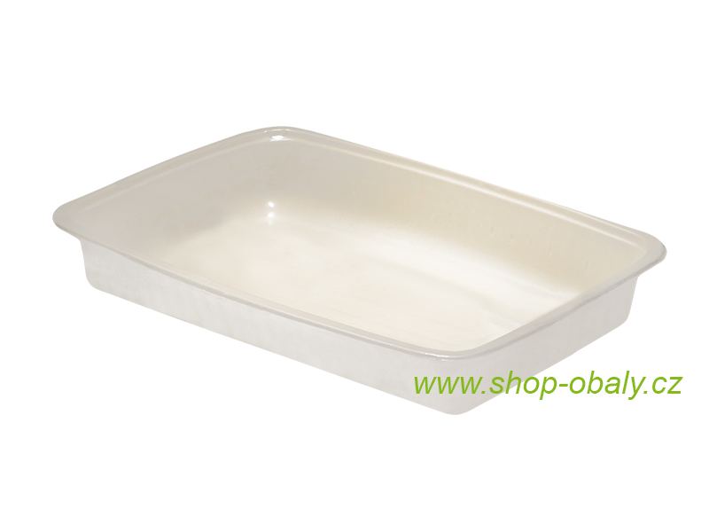 Miska zatavovací BIO 325x265x52mm,  3000ml natural 100% kompostovatelná