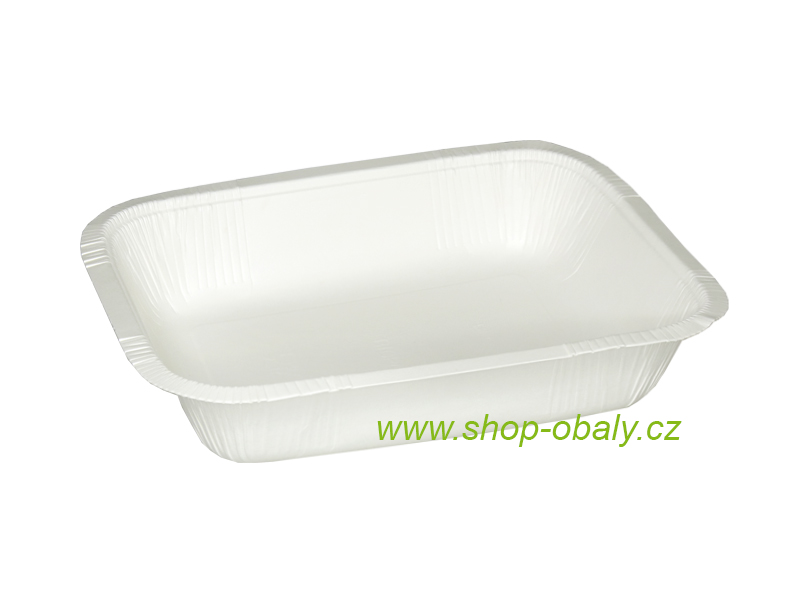 Miska zatavovací papírová BIO 205x148x50mm,  800ml bílá