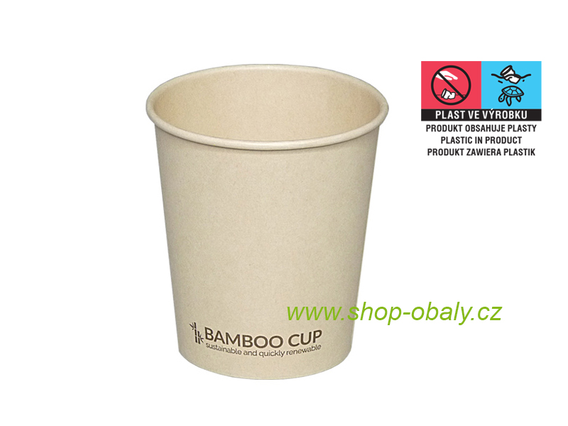 Kelímek papírový ECO BAMBOO 8oz 200/250ml - EU logo