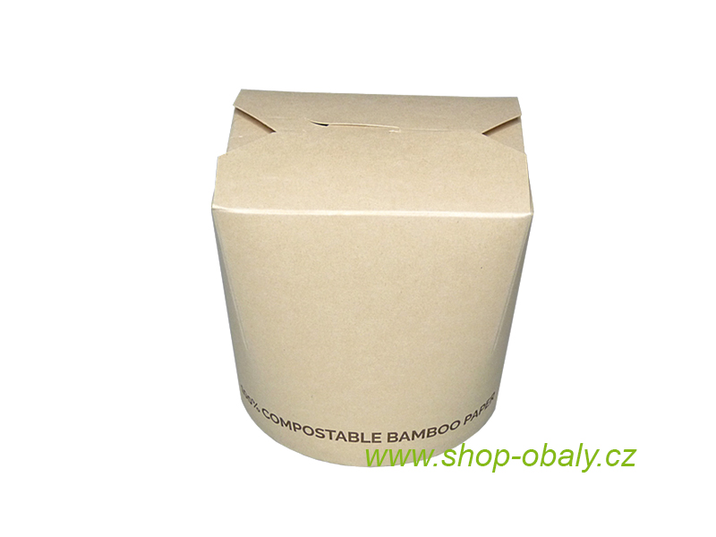 Box na nudle BIO BAMBOO 16oz 450ml 100% kompostovatelný