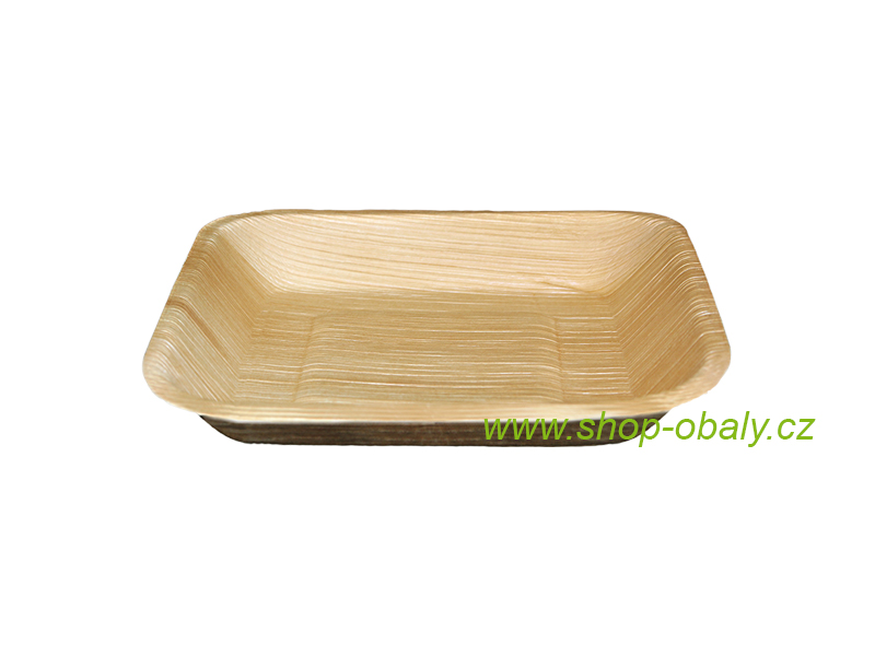 Talíř z palmových listů čtvercový 180x180x20mm