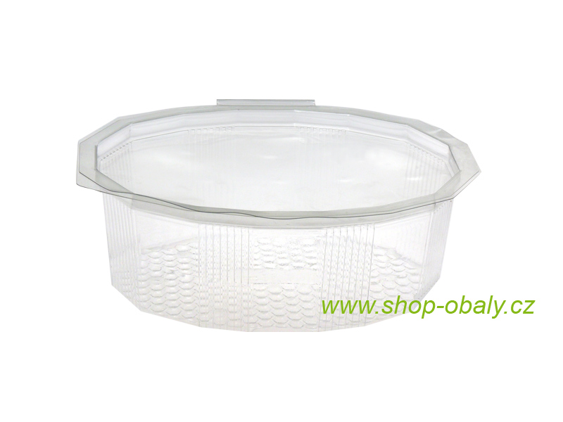 Miska rPET M500 500ml s víčkem,  transparentní