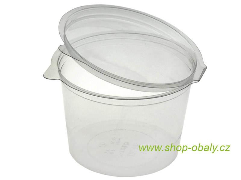 Miska PET OLI1000 1000ml kulatá s víčkem anti-fog,  průměr 134mm,  výška120mm