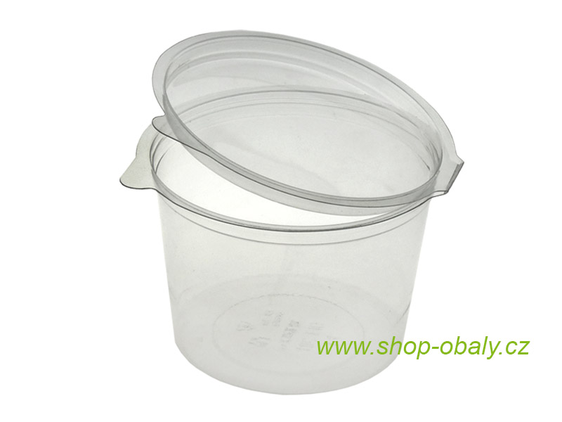 Miska PET OLI501 500ml kulatá s víčkem anti-fog,  průměr 120mm,  výška 80mm