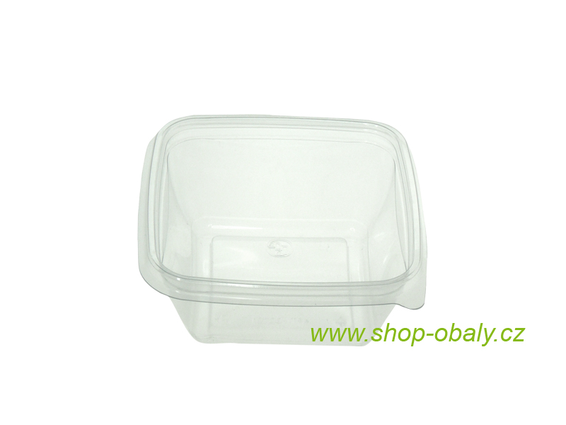 Miska rPET 250ml,  110x110x30mm,  V00701 čtvercová transparentní