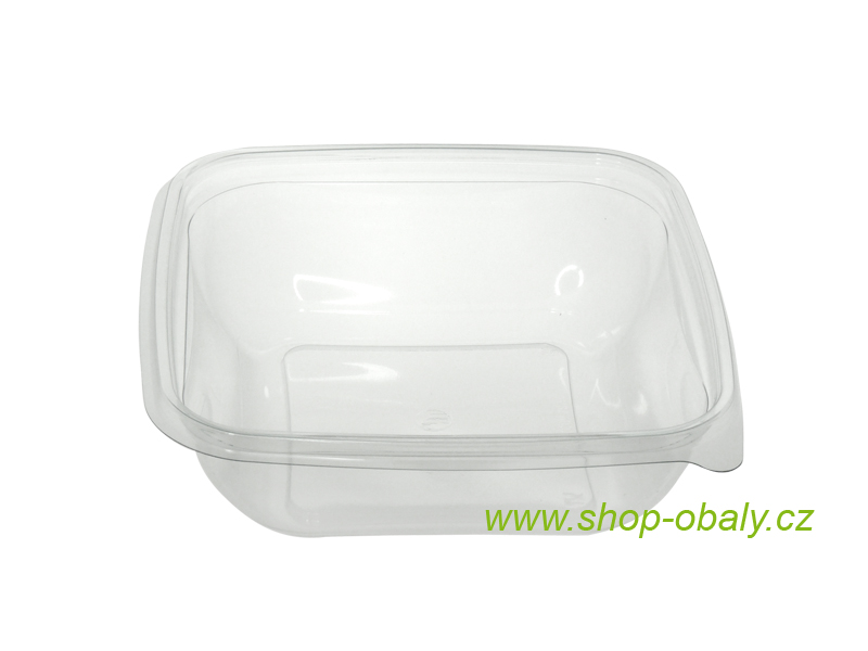 Miska rPET 750ml,  190x190x40mm,  V00704 čtvercová transparentní