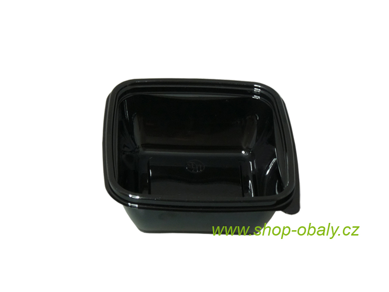 Miska rPET 250ml,  110x110x30mm,  V00701/N čtvercová černá