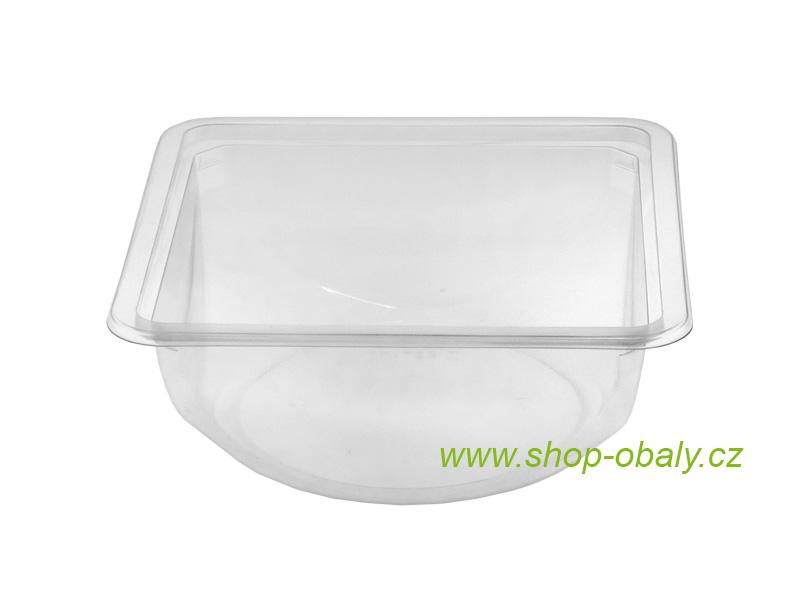 Miska rPET 180x180x70mm 1300ml DR transparentní