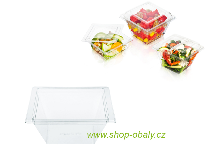 Miska rPET 250ml Vision 116x116x43mm transparentní