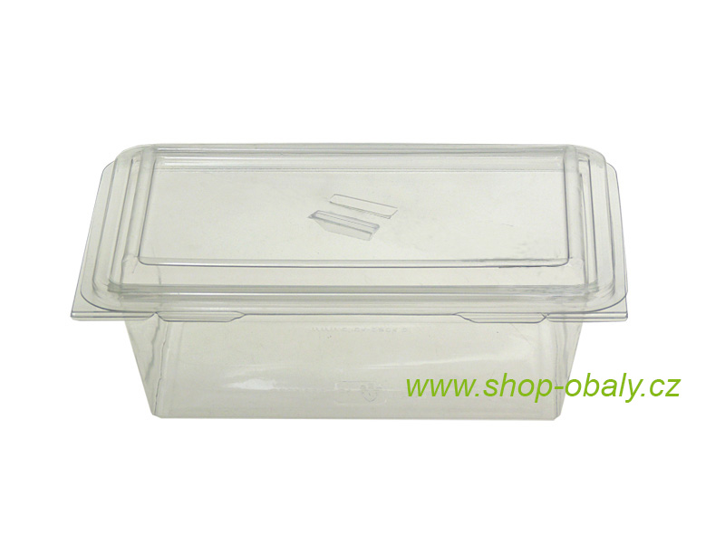 Miska PET s víkem 450ml,  167x119x60mm,  CL03/450,  transparentní