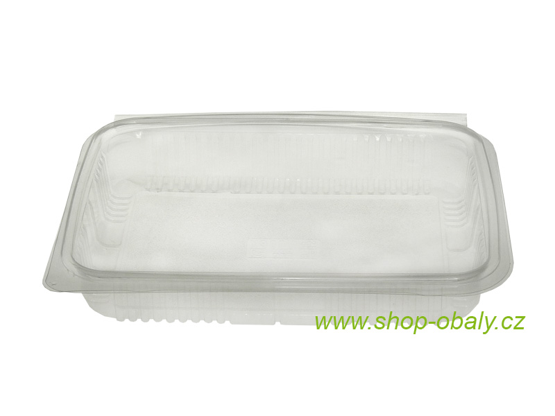 Miska rPET 900ml X900V s víkem 232x180x35mm anti-fog