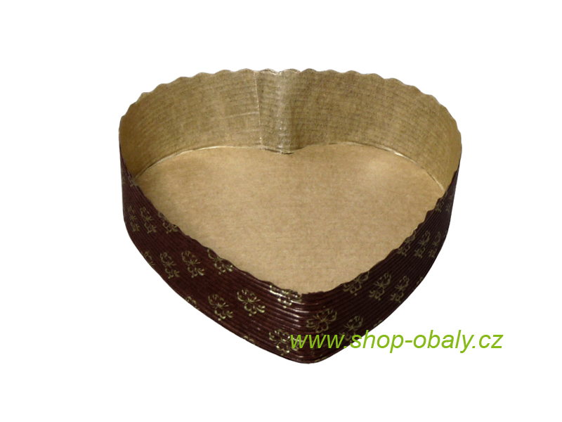 Cukrářský košíček pečící srdce 130x133x33mm