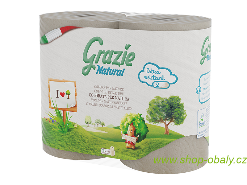 Utěrka kuchyňská role ECO GRAZIE NATURAL 22, 5x14, 5cm Maxi 2vrstvá recykl, 100útr.