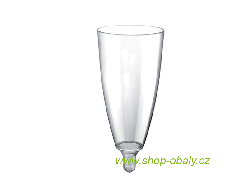 Sklenka SOMMELIER PS 120ml na šampus,  bez nožky,  transparentní - REUSE