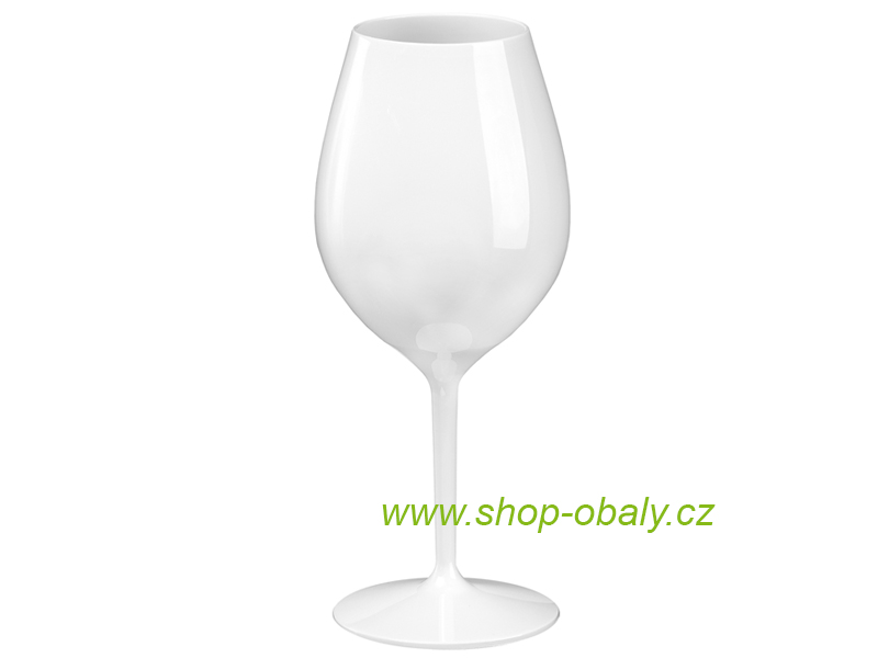 Sklenice nerozbitná DRINK SAFE 510ml na víno,  bílá - REUSE