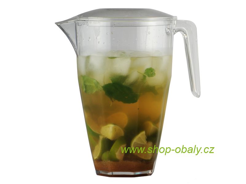 Džbán s úchytem nerozbitný DRINK SAFE 2250ml SUMMER + víko transparentní - REUSE