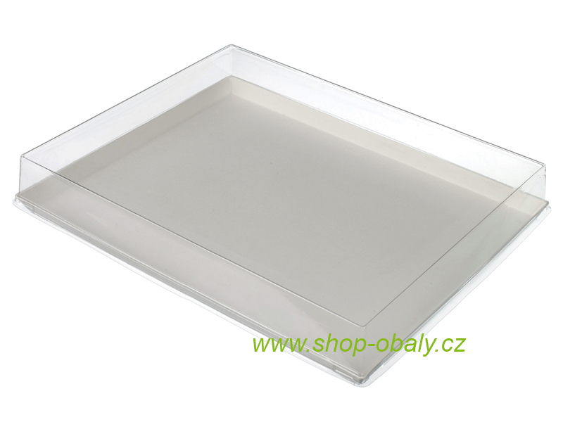 Víko rPET na tác QUARTZ ATLAS 1/1 378x273x16mm transparentní