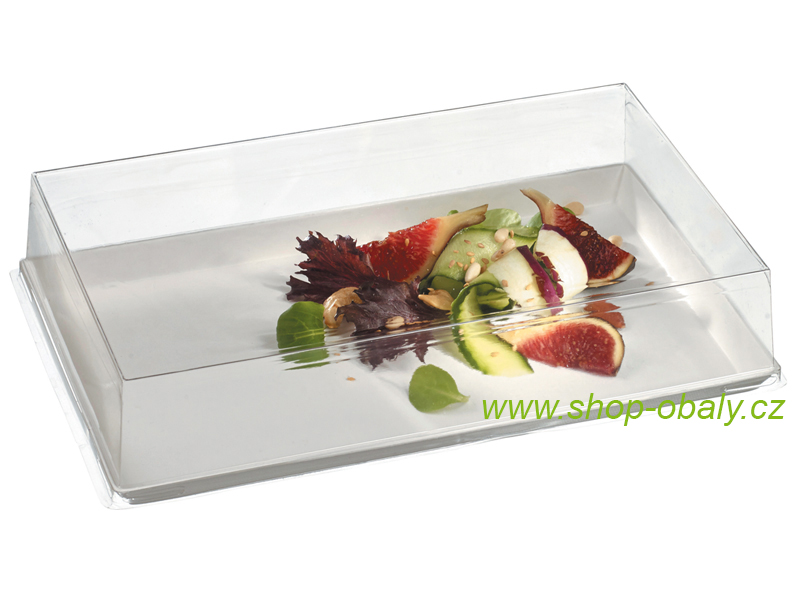 Víko rPET na tác QUARTZ GN1/4 265x162x16mm transparentní