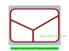 Základová deska na RK; AG02E pro 3-dílnou misku 227x178mm