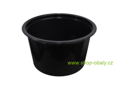 Kelímek PP 450ml, průměr 115mm, D-8117C černý zatavovací nebo s víčkem