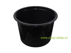 Kelímek PP 500ml, průměr 115mm, D-8118C černý zatavovací nebo  s víčkem