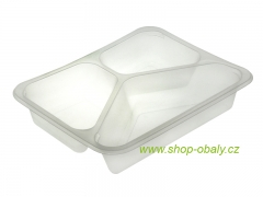Miska zatavovací PP 227x177x50mm 3-dílná hladká transparentní L